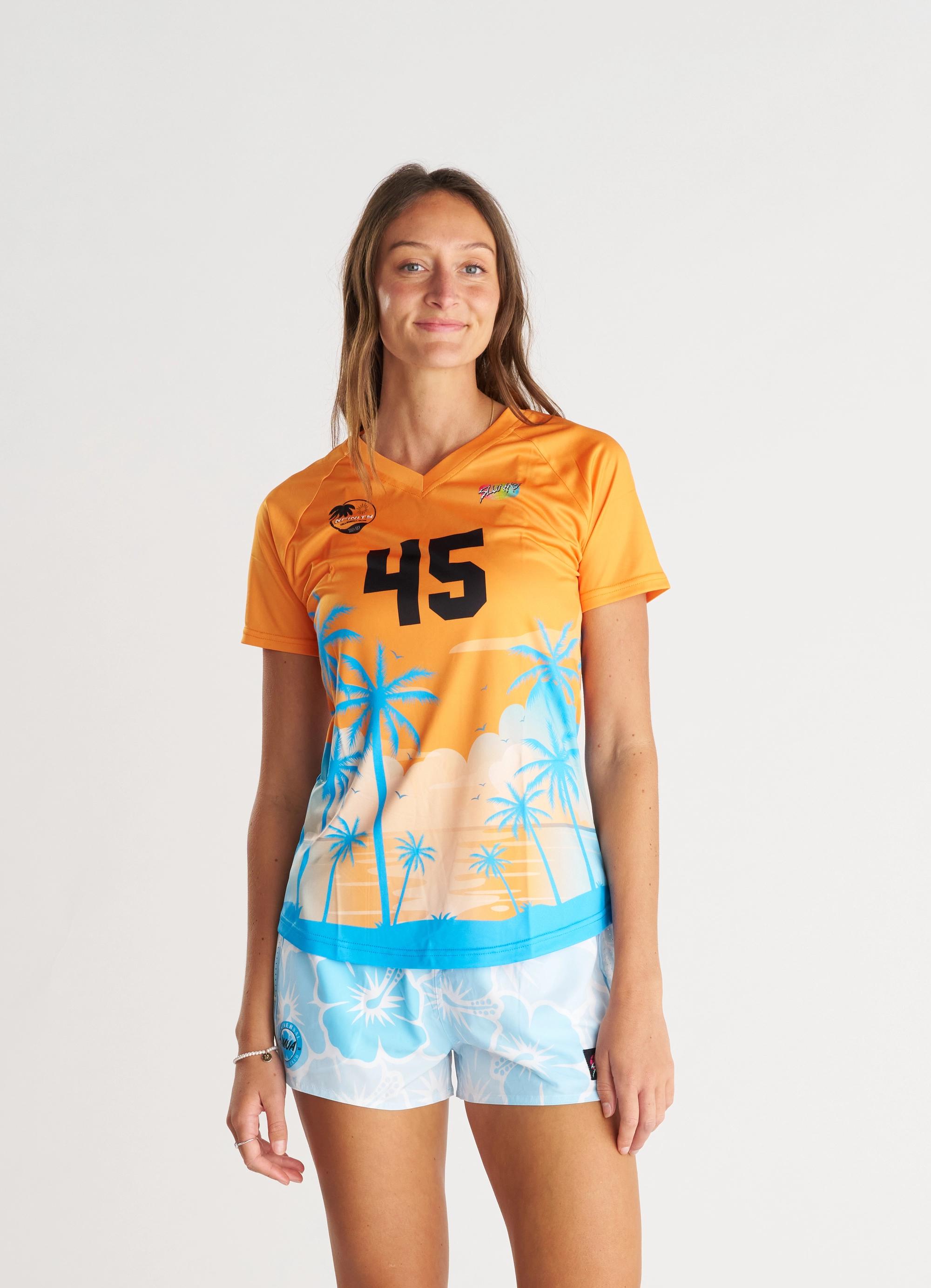 woman wearing yellow v neck short sleeve jersey