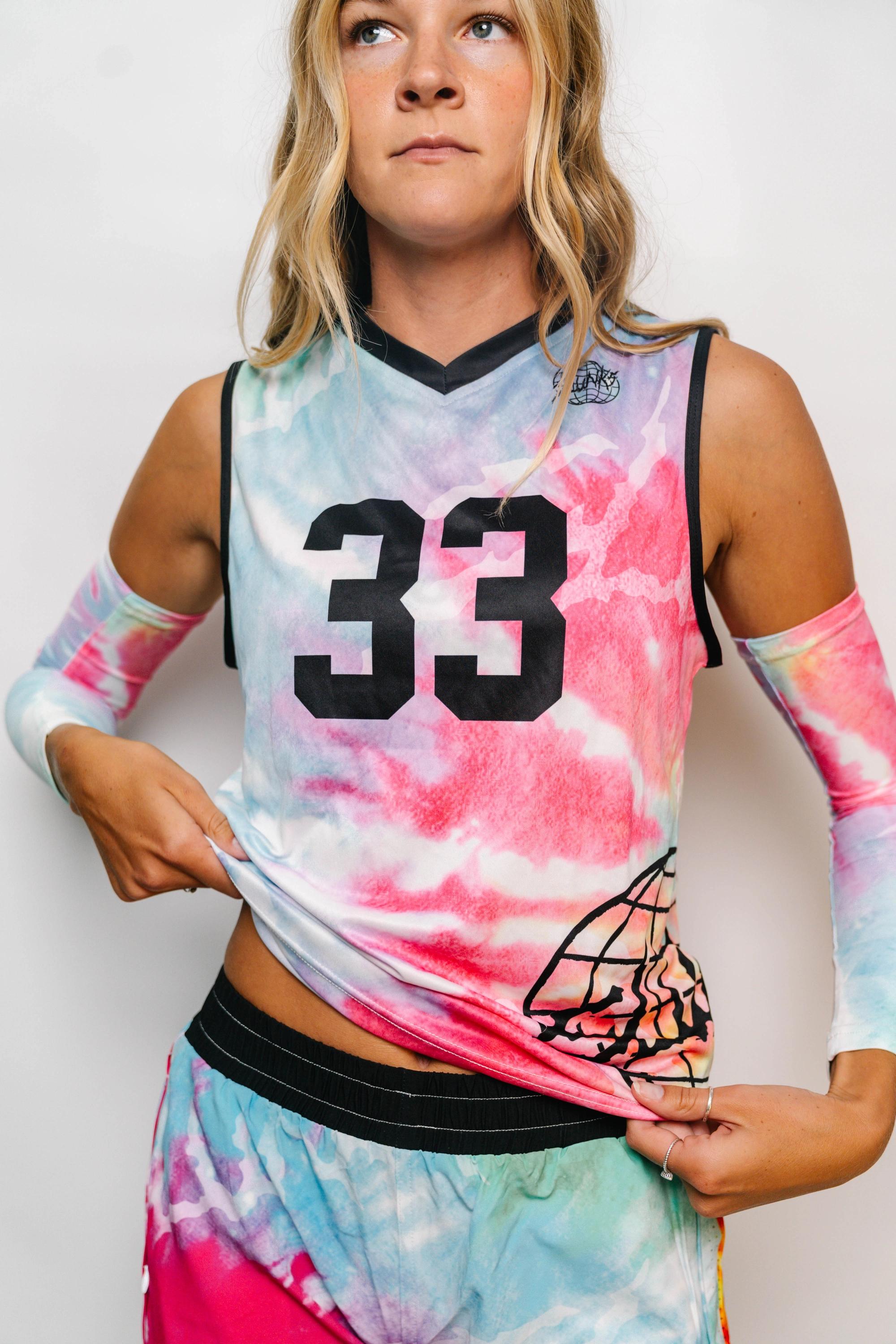 Womens Tie Dye Sleeveless Jersey 