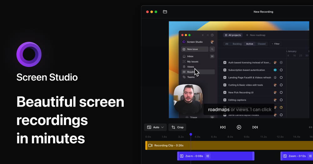 Screenshot of Screen Studio