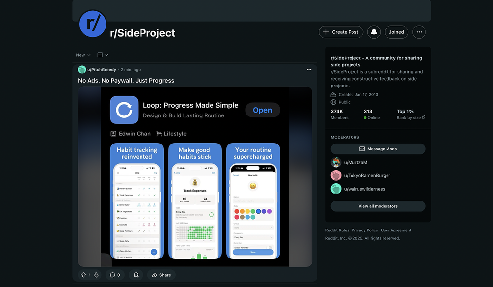 Image for r/SideProject