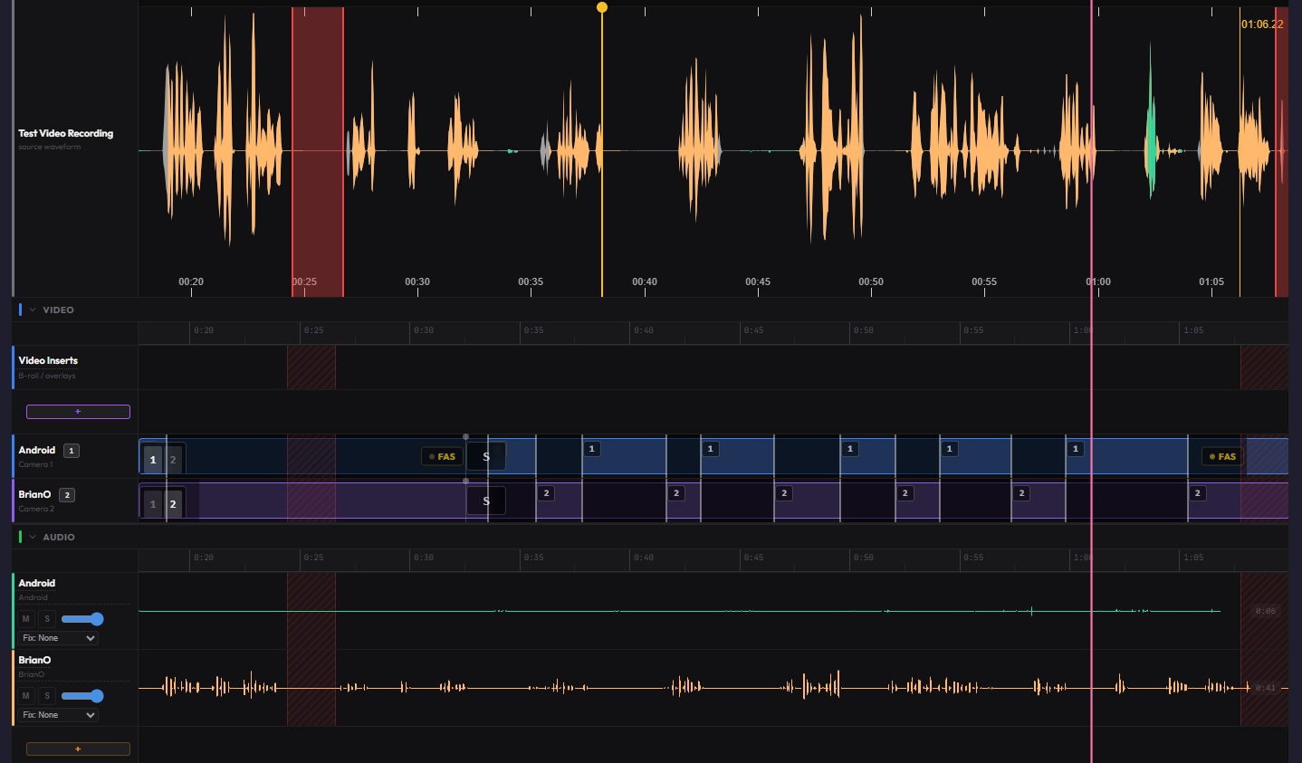 Added Multi-Cam Support to the DAW Editor