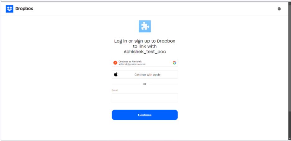 Login to DropBox
