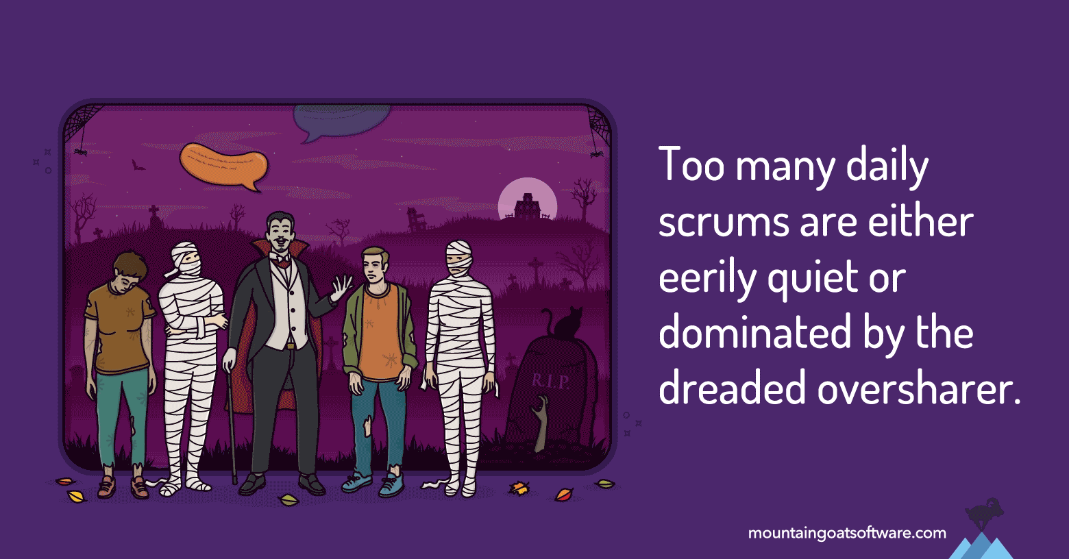 Quote card for Troubleshooting Nightmarish Daily Scrums.