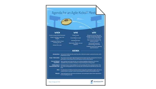 Agenda for an Agile Kickoff Meeting