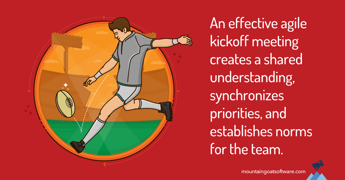 Quote card for Advice on Conducting Agile Project Kickoff Meetings.
