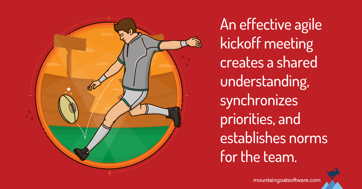 Quote card for Advice on Conducting Agile Project Kickoff Meetings.