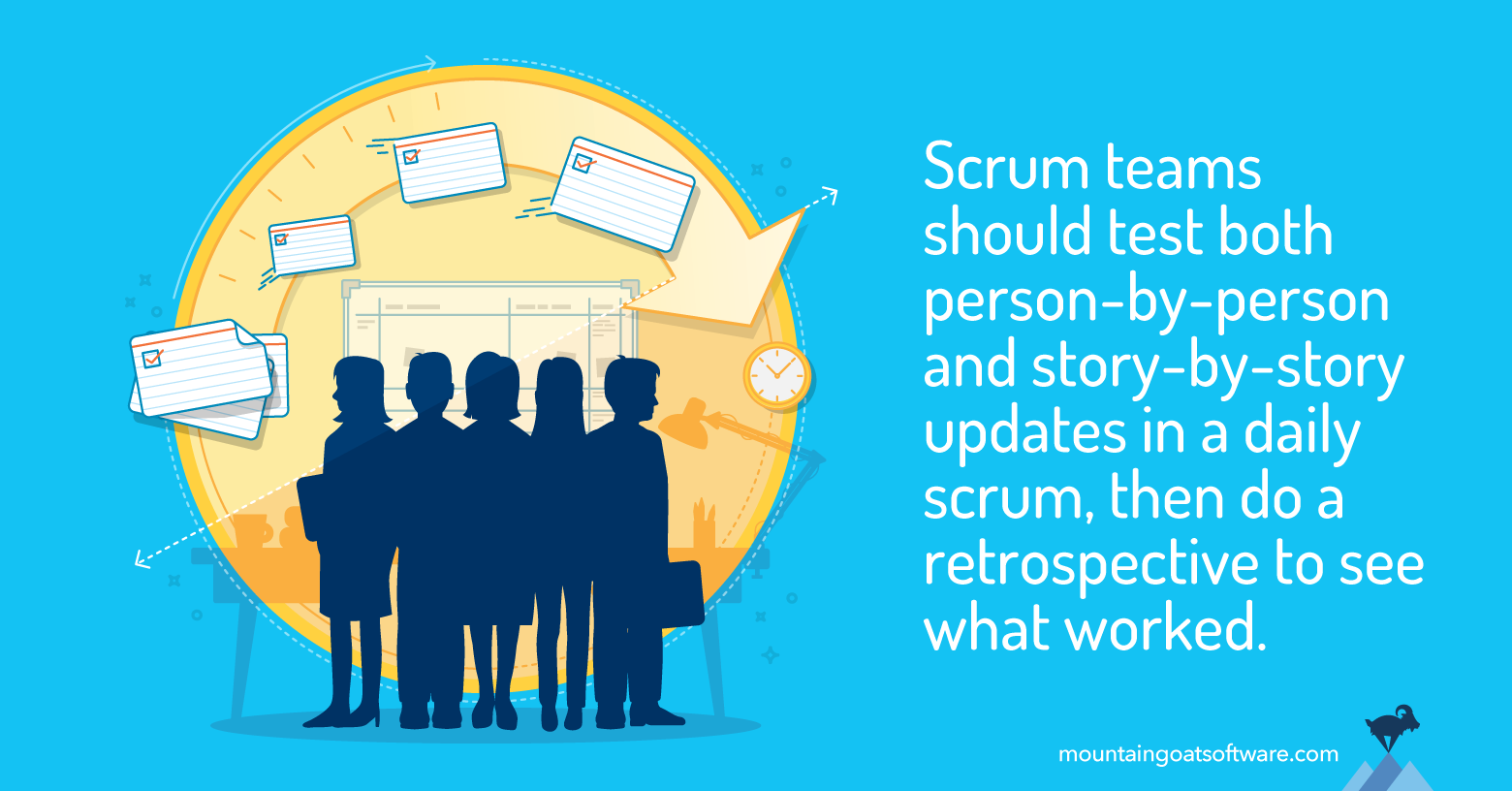 Quote card for Should the Daily Scrum Be Person-by-Person or Story-by-Story?