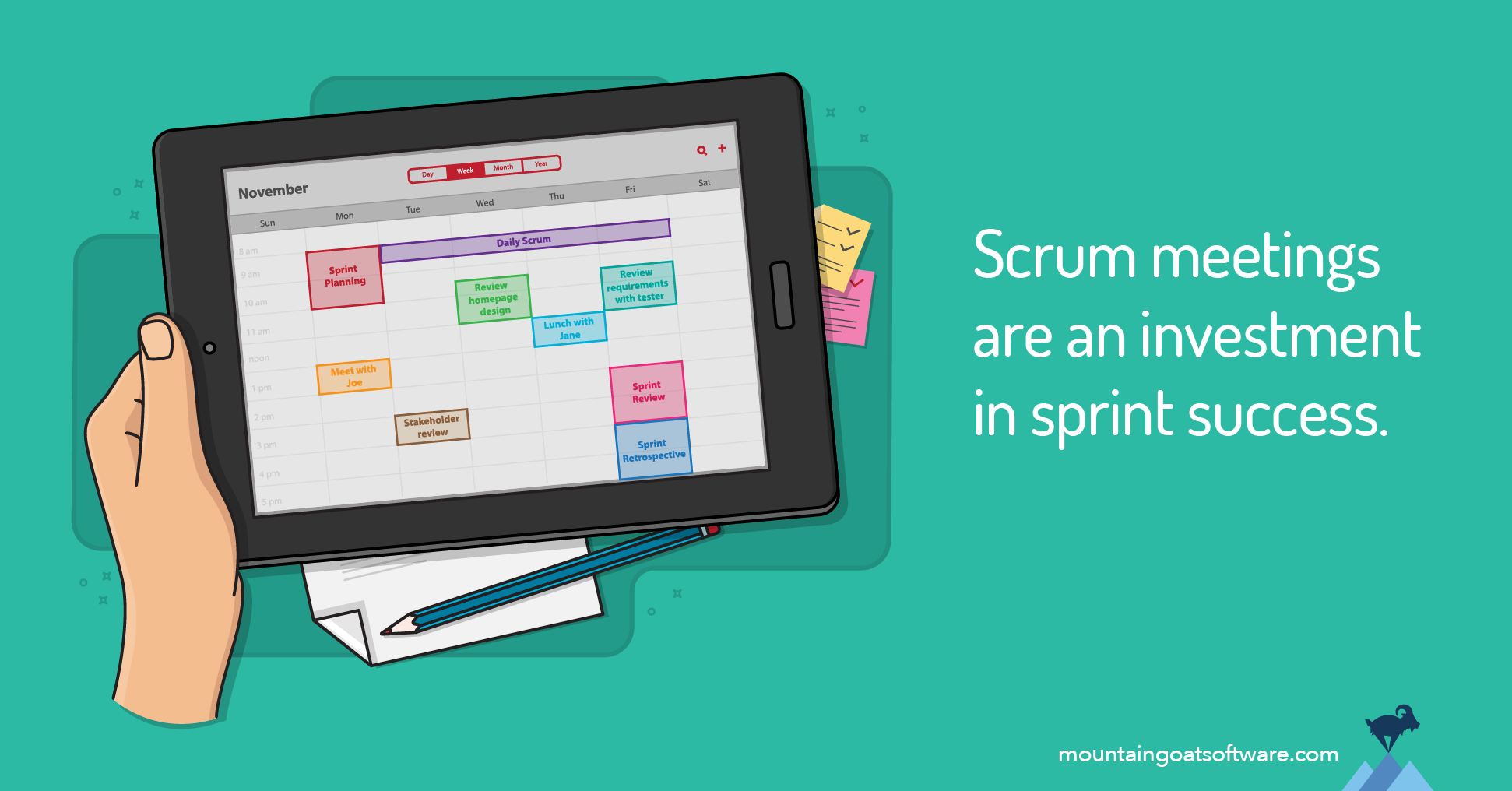 Quote card for Does Scrum Have Too Many Meetings?