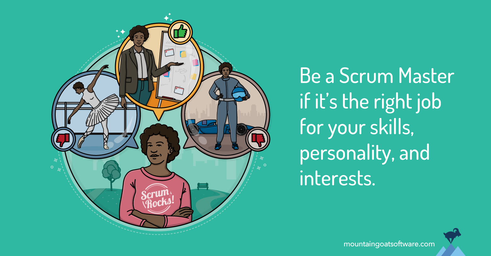Quote card for 7 Questions to Determine if Being a Scrum Master Is Right for You.