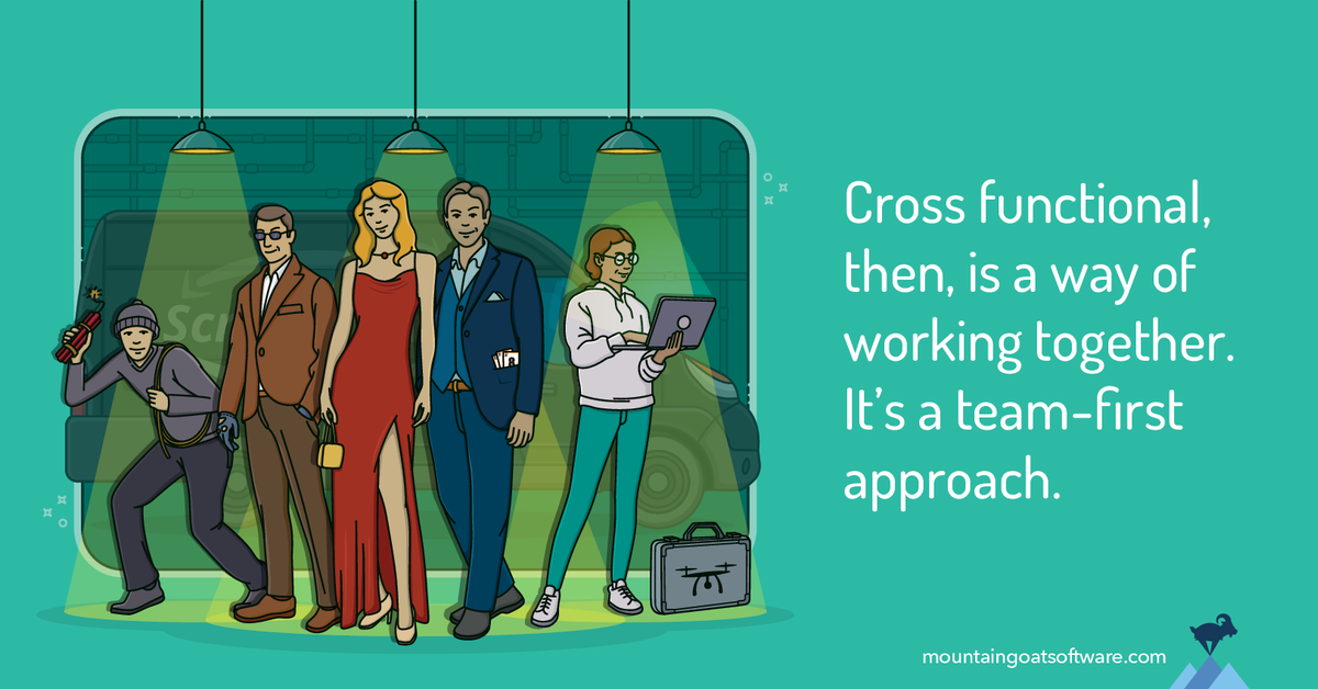 Quote card for What Does Scrum Mean by Cross Functional Teams?