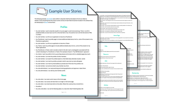 200 User Story Examples