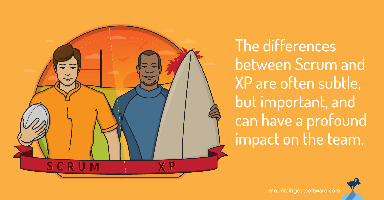 Quote card for Differences Between Scrum and Extreme Programming.