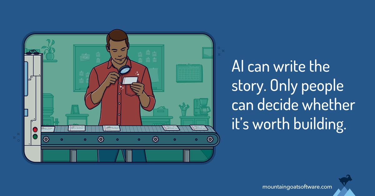 AI can write the story. Only people can decide whether it’s worth building.