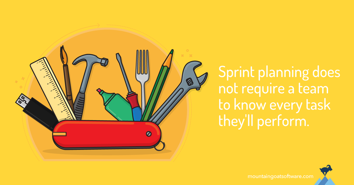 Quote card for Teams Don't Need to Think of Everything During Sprint Planning.