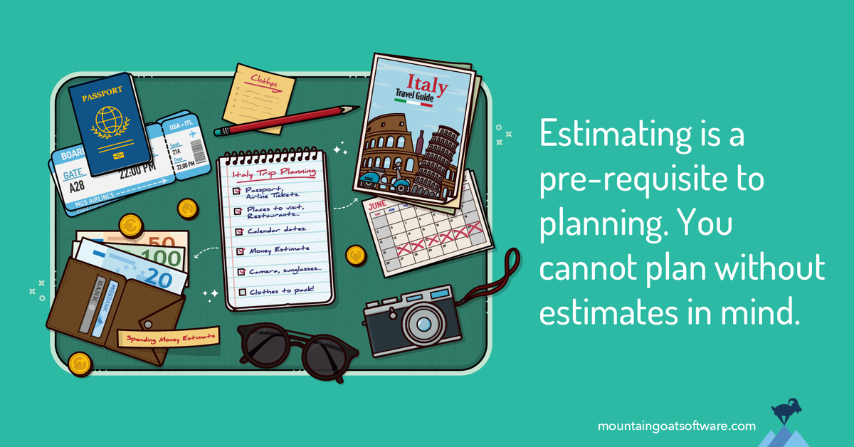 Quote card for Estimating and Planning Are Necessary for Maximizing Delivered Value.
