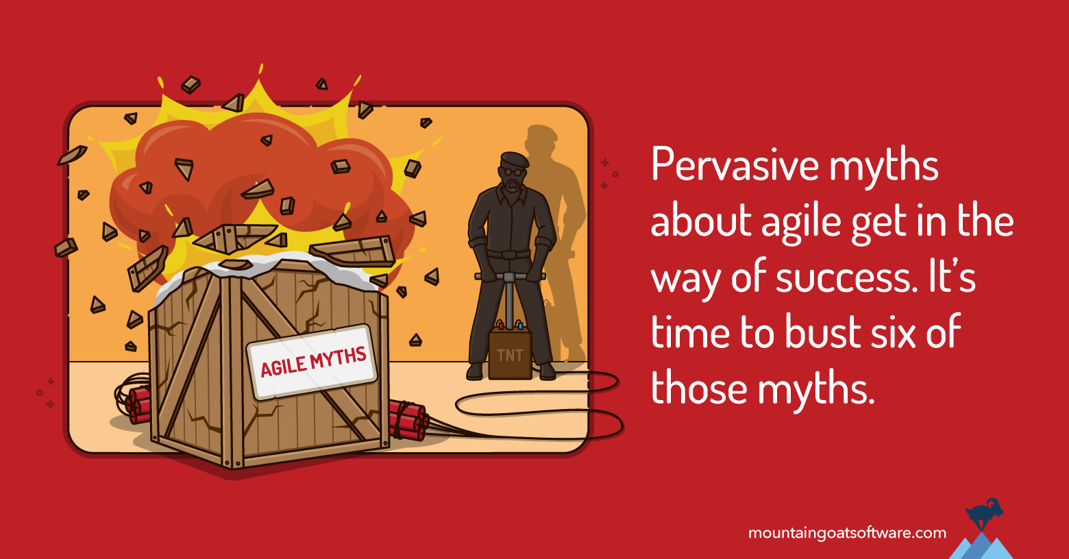 Quote card for Six Agile Product Development Myths - Busted.