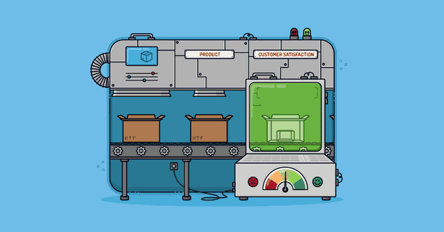 Machine showing a product yielding excessive delight. Quote: A high-performing team sustainably exceeds expectations in achieving clear goals.