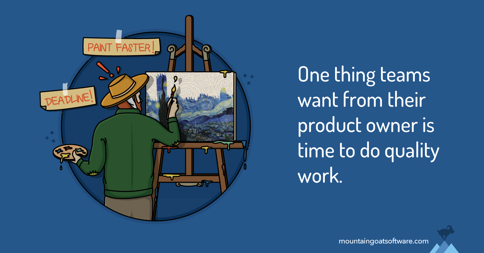 Quote card for Be a Great Product Owner: Six Things Teams and Scrum Masters Need.