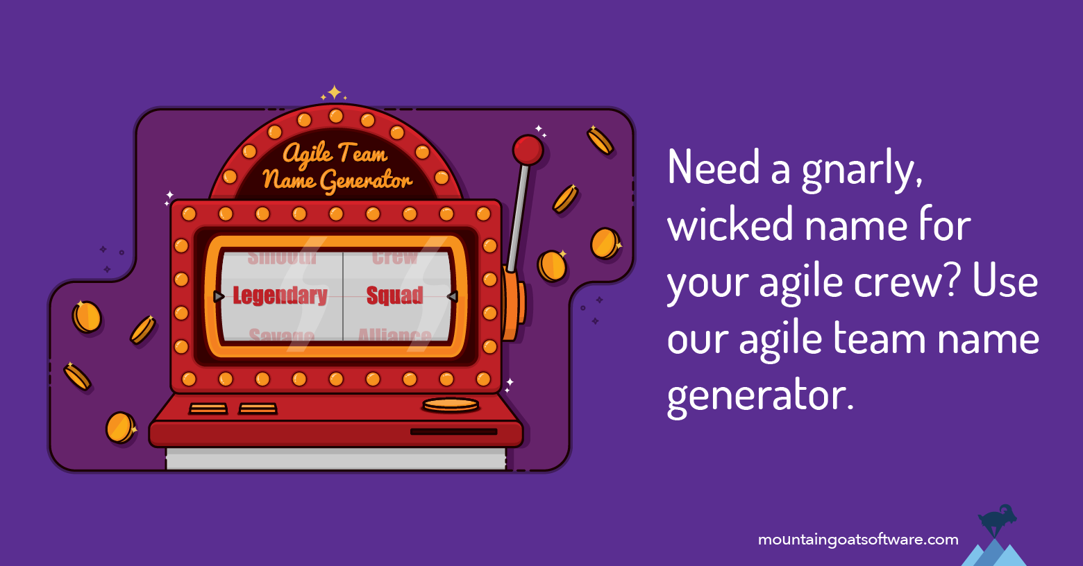 Quote card for An Agile Team Name Generator.