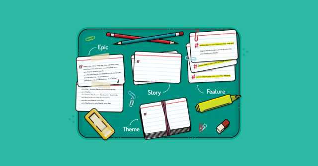 Article artwork for Epics, Features and User Stories.