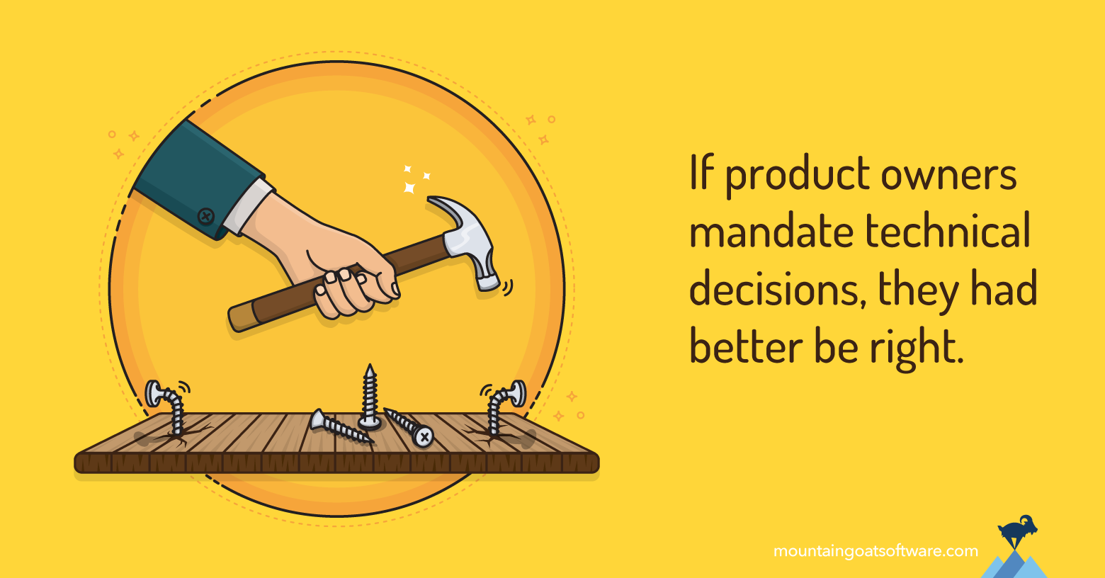 Quote card for Can a Product Owner Dictate the Architecture?