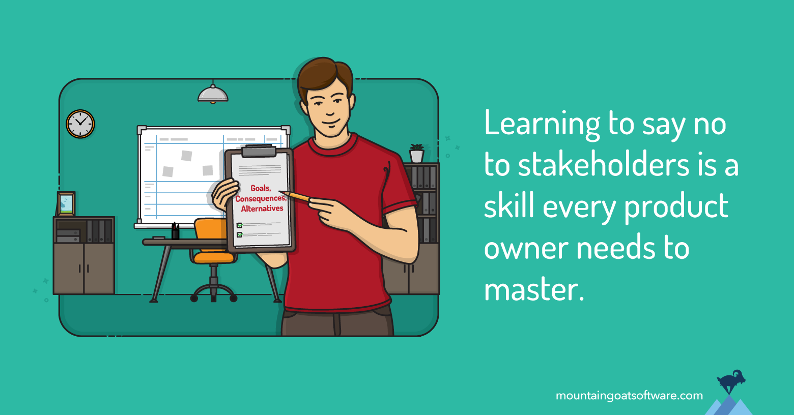 Quote card for Six Guidelines for Saying No to a Stakeholder.
