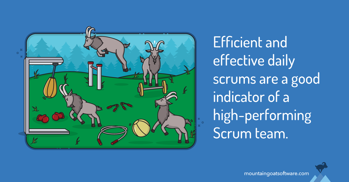 Quote card for Ten Tips for More Effective Daily Scrums.