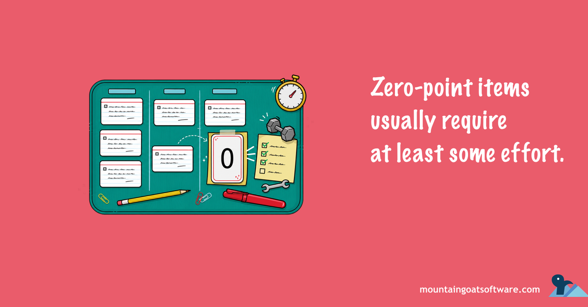 Pull quote artwork: Zero-point items usually require at least some effort.