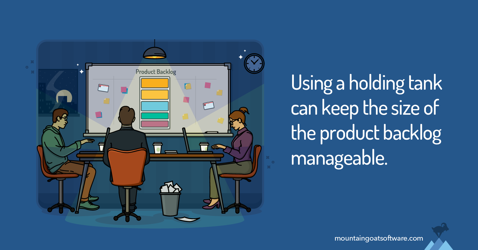 Quote card for Four Steps to Keep Your Product Backlog Small and Manageable.