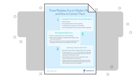 Three Mistakes Scrum Masters Make