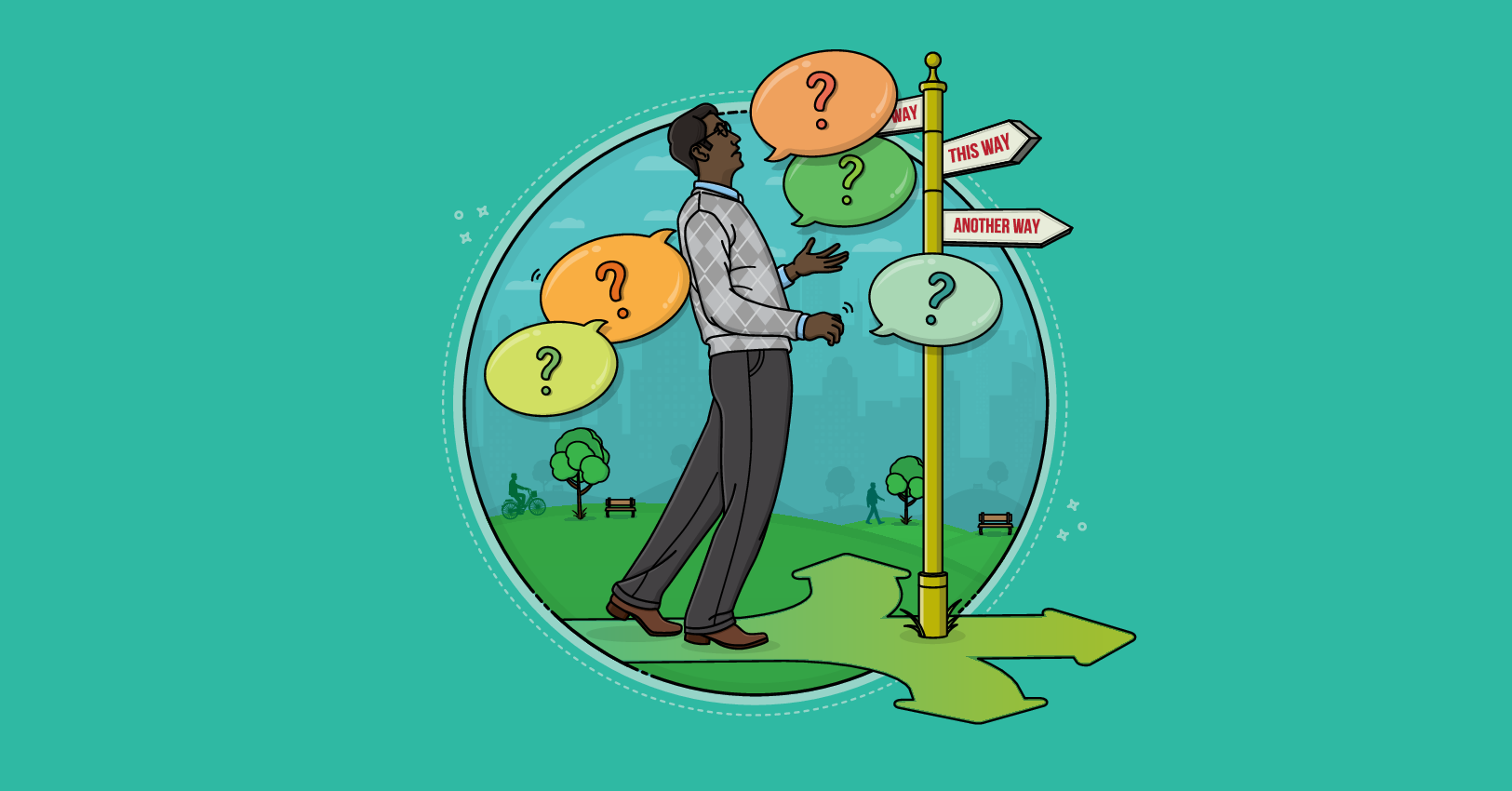 Article artwork for My Favorite Hard Questions to Ask When Making a Decision.