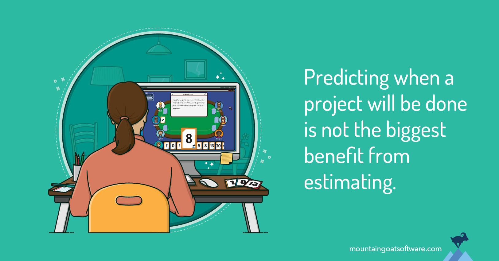 Quote card for Four Reasons Agile Teams Estimate Product Backlog Items.