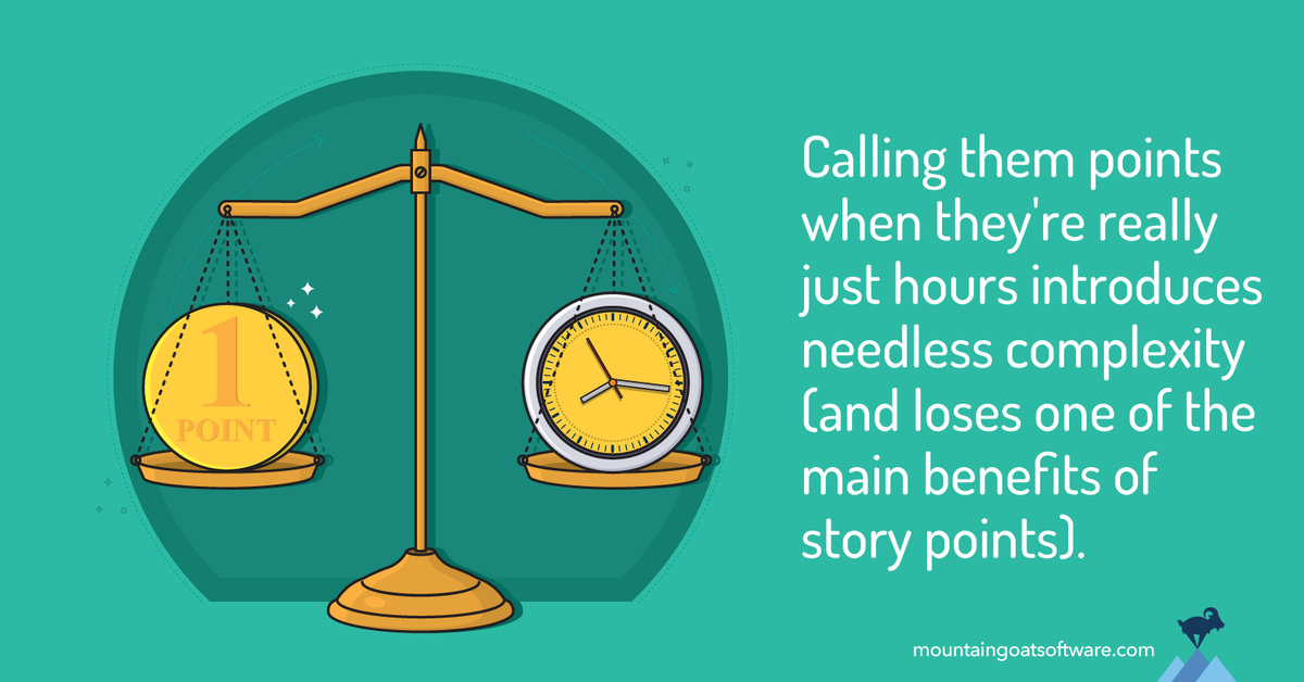 Quote card for Don’t Equate Story Points to Hours.