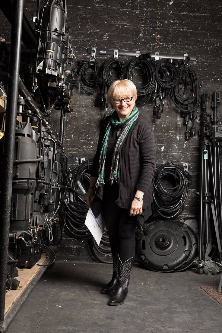 Beth Lincks backstage at the Annie Russell theatre