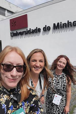 Professors Anne Stone, Melissa Nelson, and Jenn Manak at ISIRC