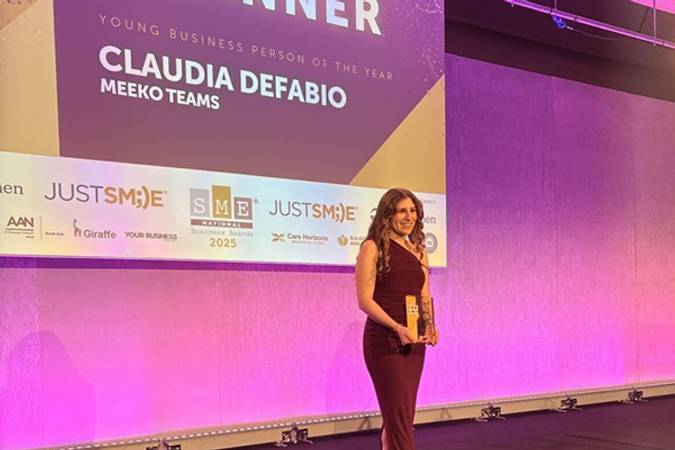 Claudia DeFabio ’18 at the SME Business Awards