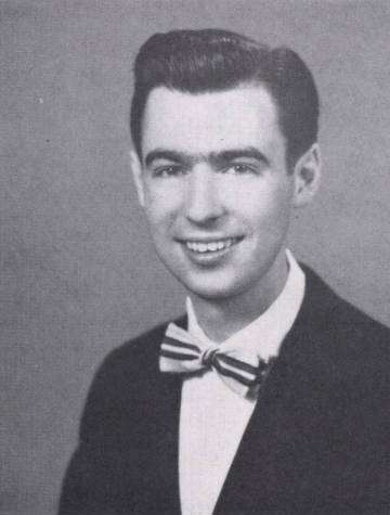 Yearbook photograph of Fred Rogers at Rollins College in 1951.