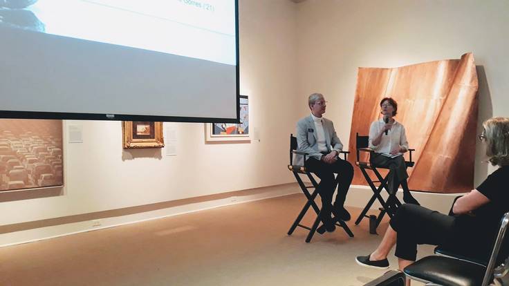 Isaac Gorres and art history professor Susan Libby present their collaborative research at Rollins’ Cornell Fine Arts Museum.