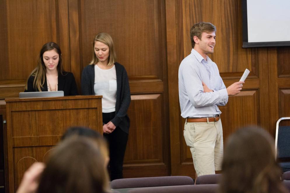 Lauren Cooper ’16, Sarah Viglione ’16, John (Jack) Spallone ’16