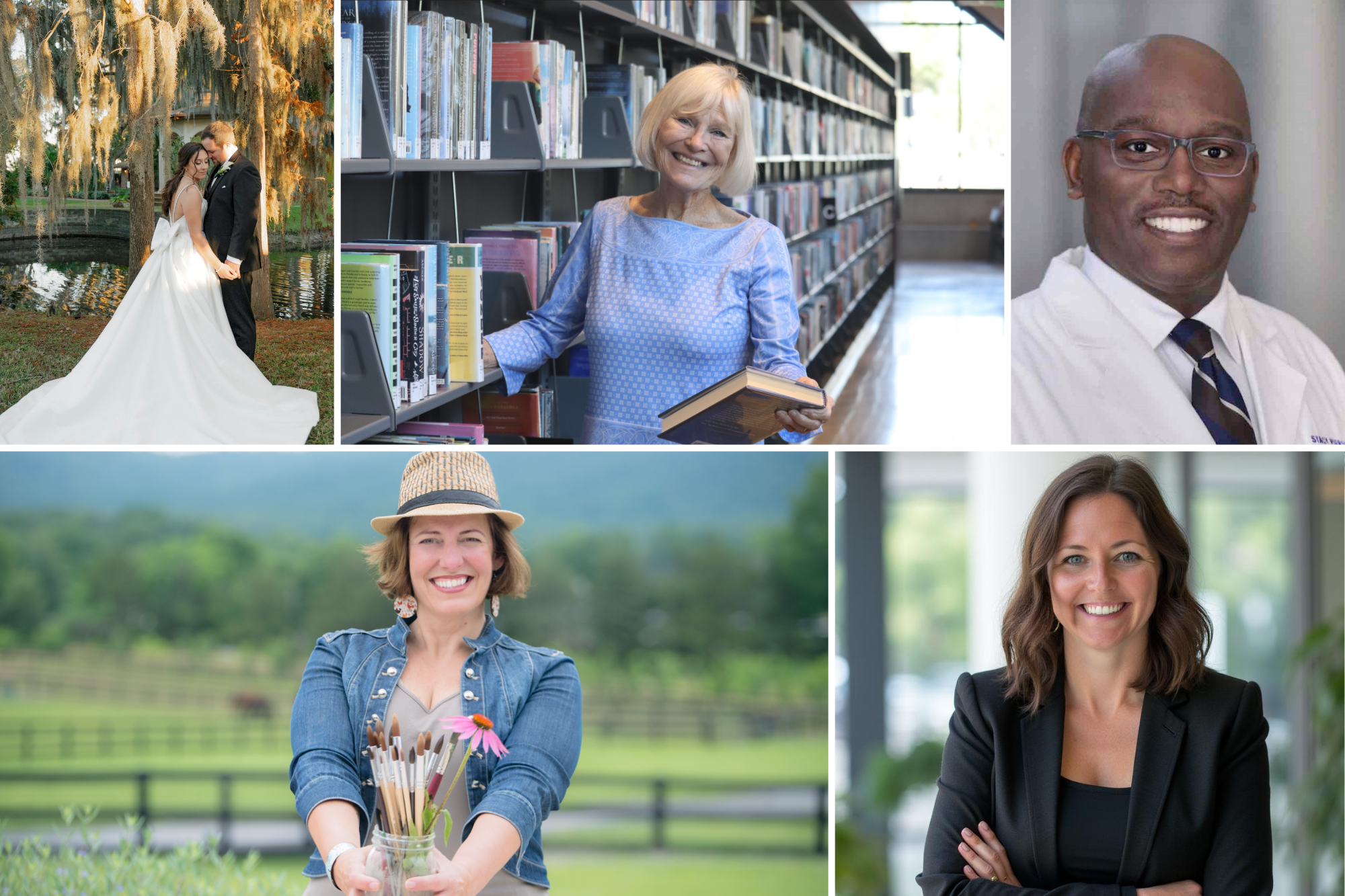 A grid of Rollins alumni.