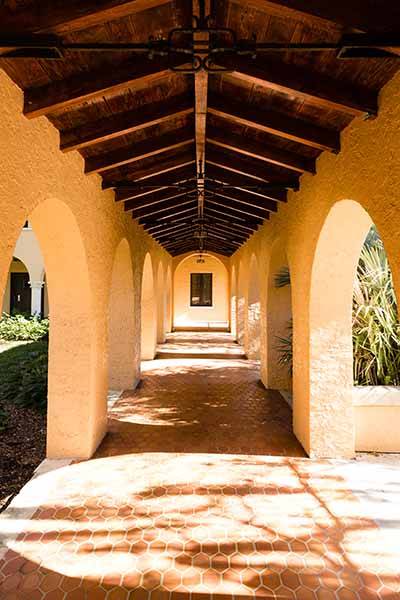 Walkway on the campus of Rollins College