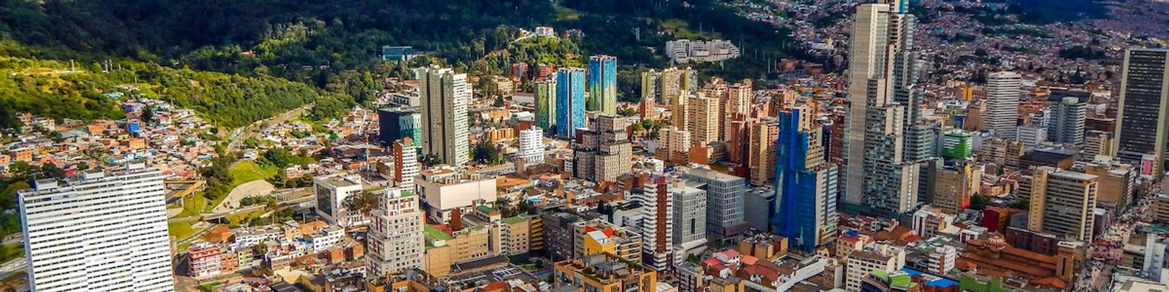 A city skyline in Colombia.