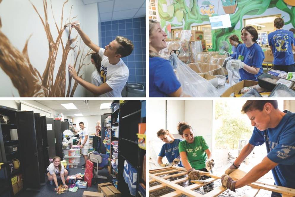 Rollins students volunteering during SPARC Day