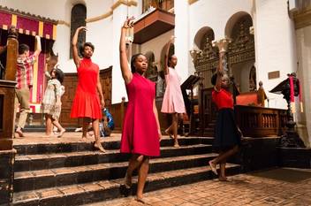 Students perform during the MLK Vigil in Knowles Memorial Chapel