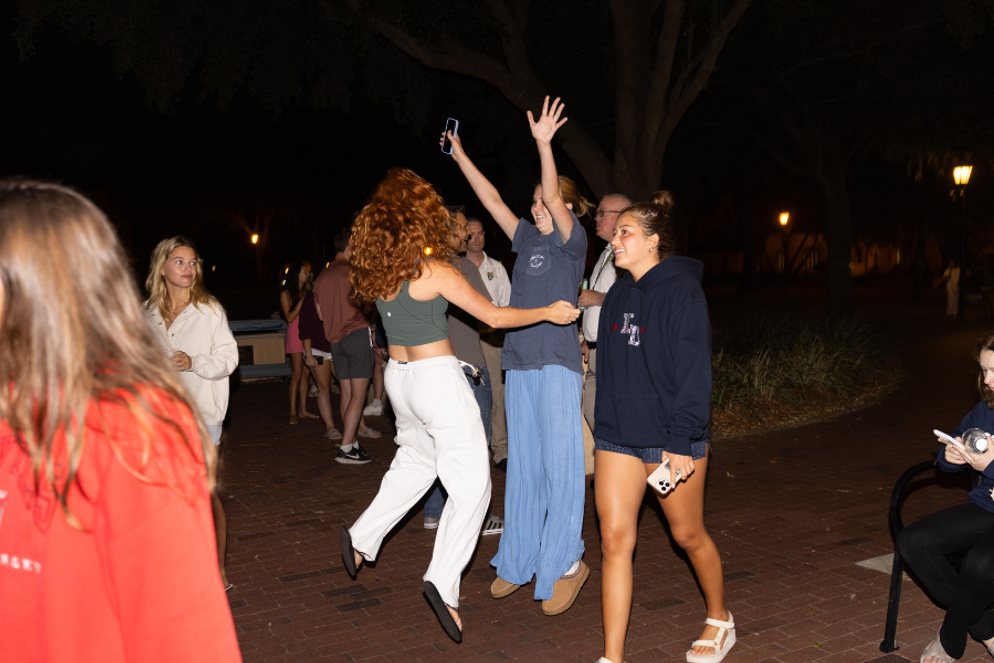 Students celebrating Fox Day