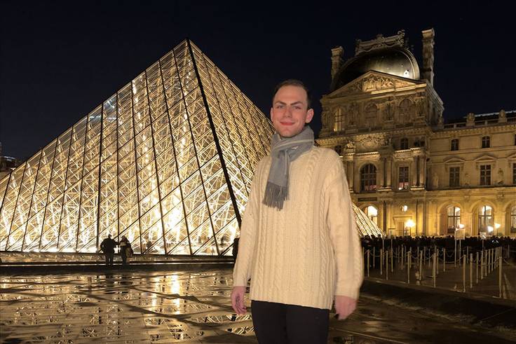 Alec Kriegbaum at the Louvre in Paris
