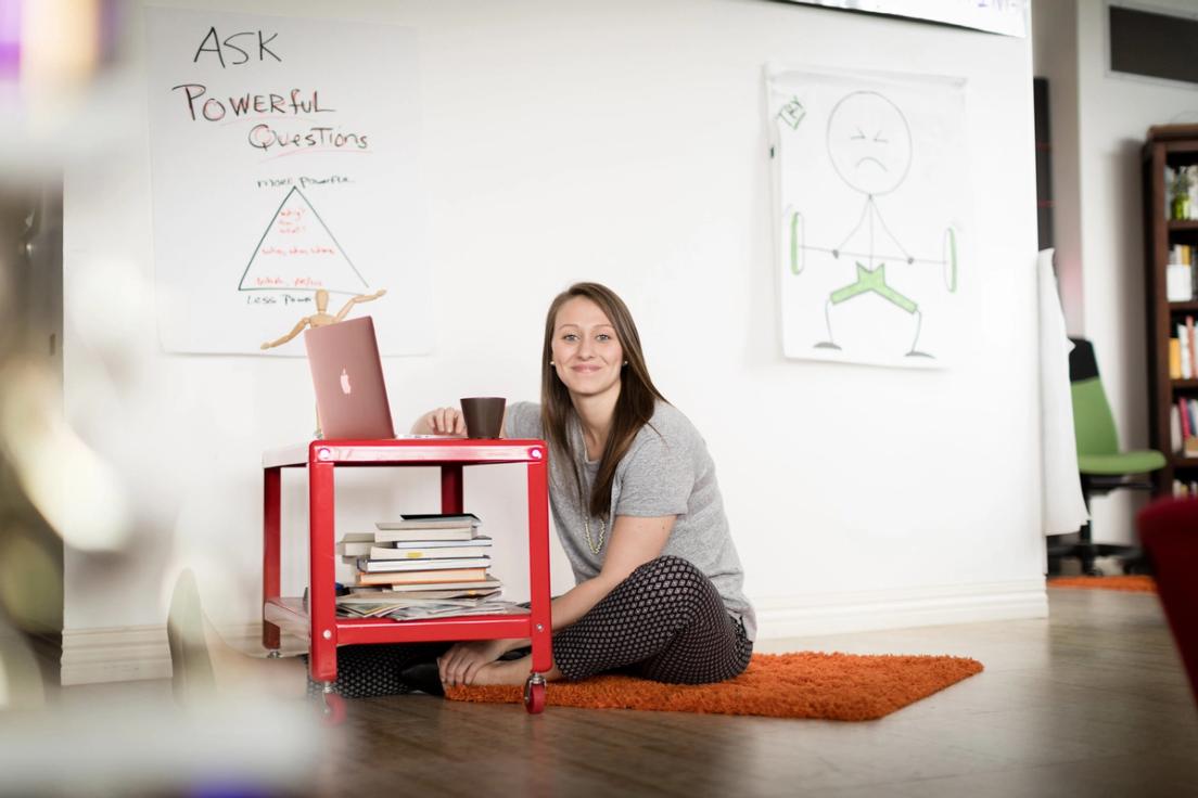 Psychology major Alexis Meeks ’16 during her internship at the AdventHealth Innovation Lab.