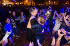Grant and Peg Cornwell dancing at his presidential inauguration at Rollins College.