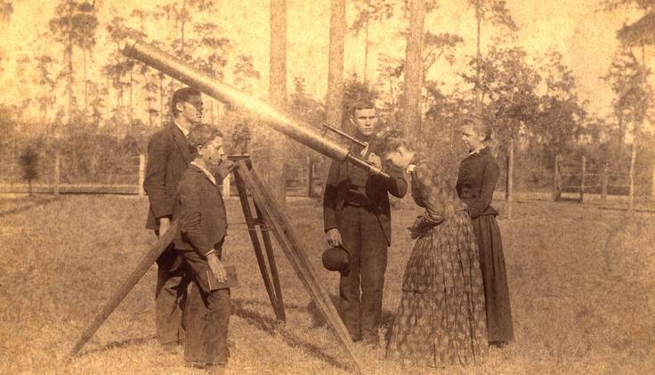 Astronomy class at Rollins in 1890