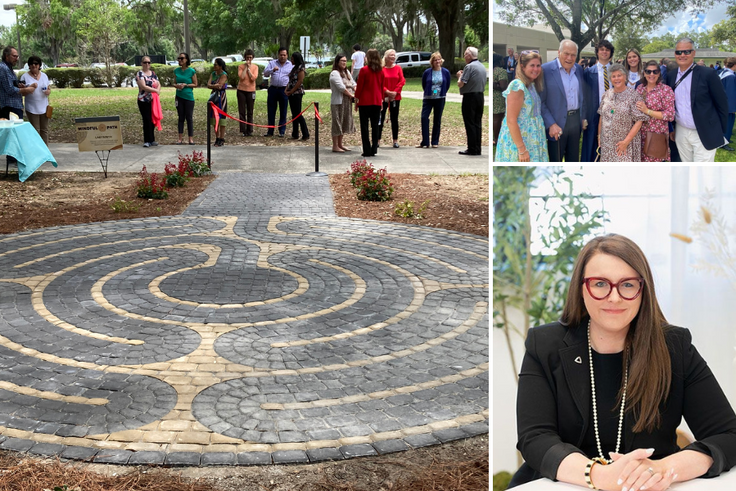 The duPont family, a stone labyrinth, and Amy Calandrino.